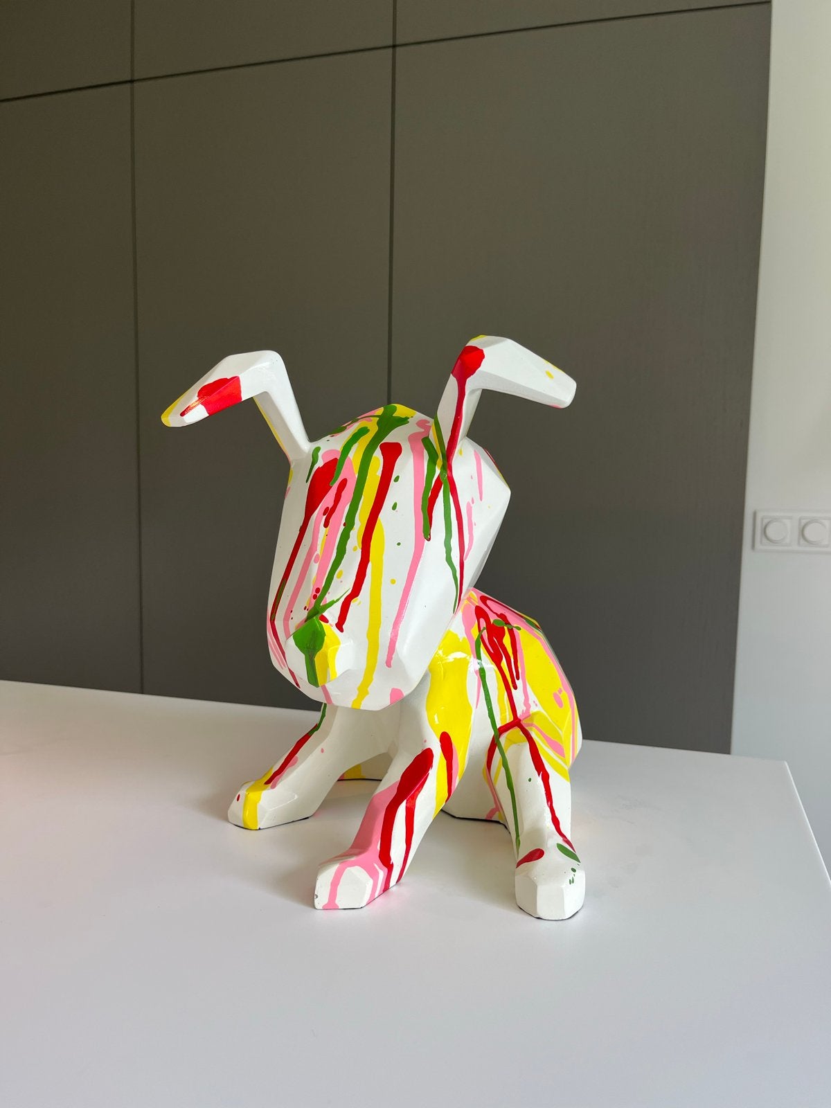 Lady dog Artypopart Popart Jack Russel Voltex, Meerkleurig, Gesigneerd, Beeld, Overige materialen