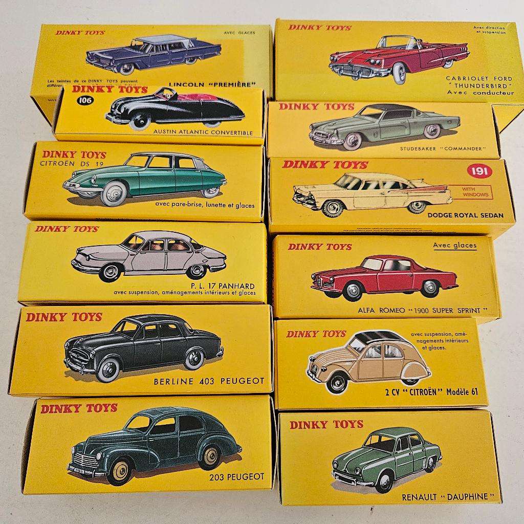DINKY TOYS / ATLAS: 12 x nieuwe modellen, Hobby en Vrije tijd, Modelauto's | 1:43, Ophalen of Verzenden, Nieuw, Auto, Dinky Toys