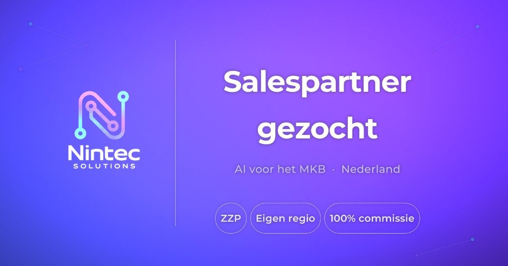 Salespartners gezocht (ZZP) — AI-product, Vacatures, Vacatures | Verkoop en Commercie, Overige niveaus, Freelance of Uitzendbasis