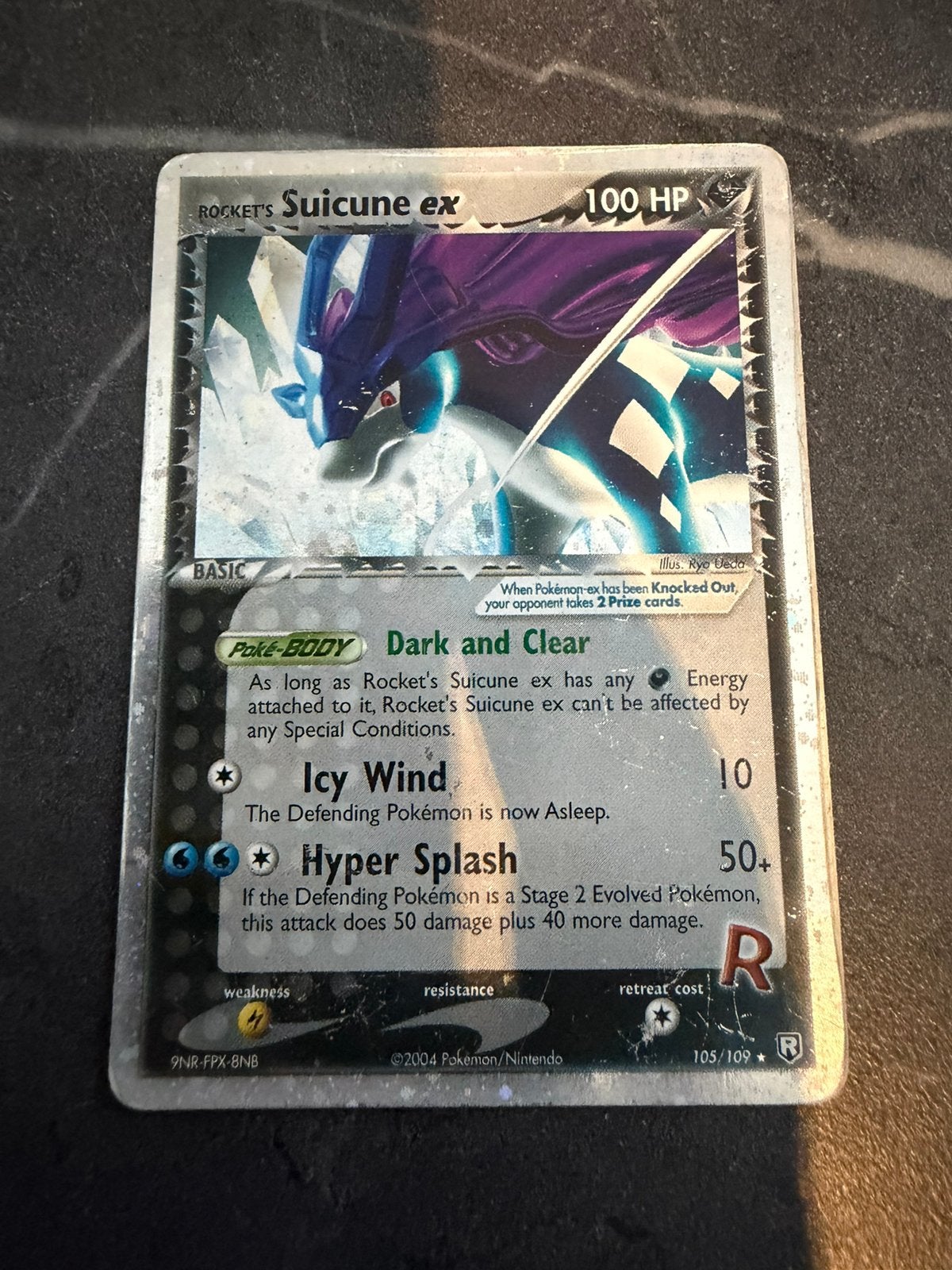 Pokémon Card – Suicune ex – 105/113, Ophalen of Verzenden, Zo goed als nieuw
