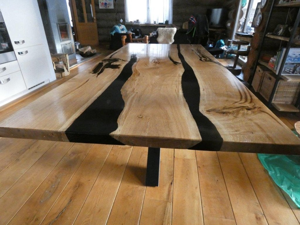 epoxy tafel eettafel salontafel bijzettafel schaaldelen, Kersenhout, Overige vormen, Nieuw, 200 cm of meer