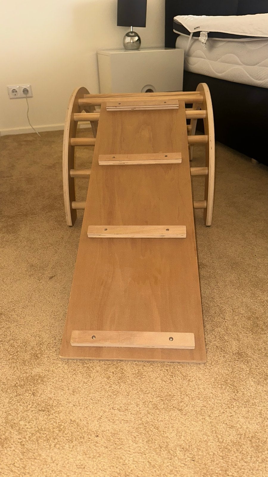 Houten klimrek met klimplank voor kinderen, Kinderen en Baby's, Speelgoed | Houten speelgoed, Ophalen, Zo goed als nieuw