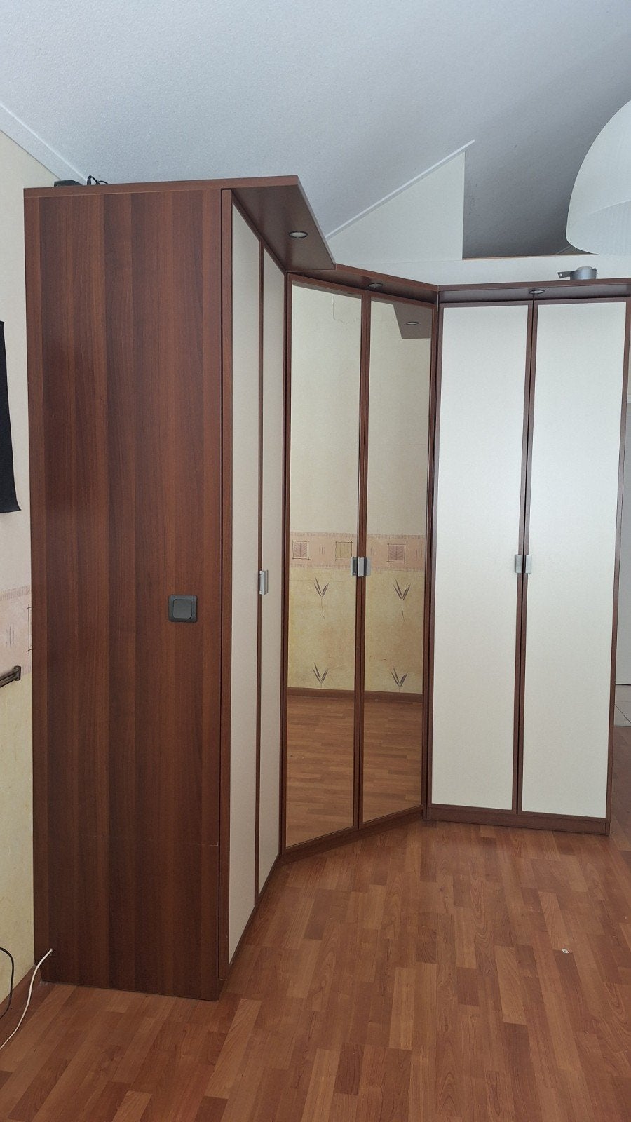 Ikea Pax kast - Hoekopstelling met spiegeldeuren, Gebruikt, 200 cm of meer, 200 cm of meer, Overige houtsoorten