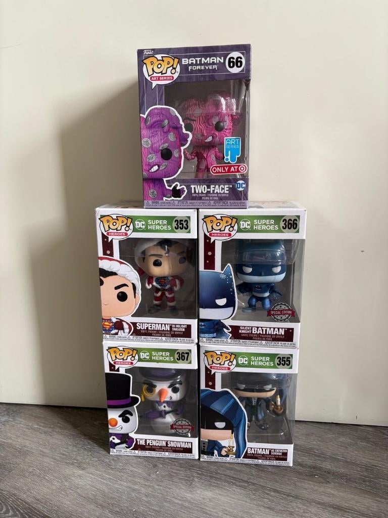 DC Funko Pop Bundle – Batman, Superman & Art Series, Ophalen of Verzenden, Zo goed als nieuw