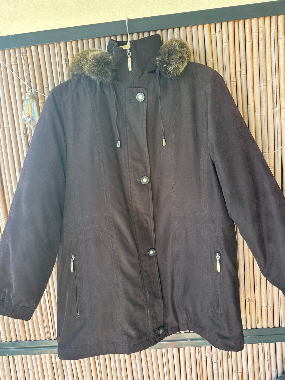 Mooie winter Parka met binnen nog extra body warmer., Ophalen of Verzenden, Zo goed als nieuw, Maat 38/40 (M), Blauw