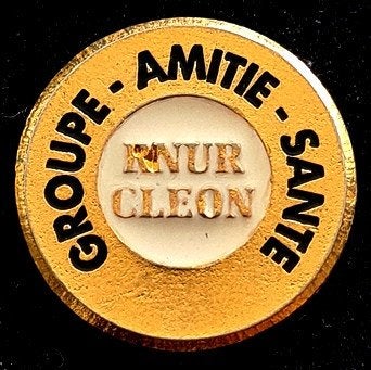 Renault Cleon Groupe-Amitie-Sante pin, Verzenden, Zo goed als nieuw, Transport, Speldje of Pin