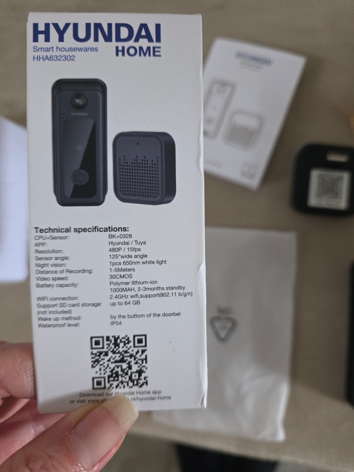 Hyundai Smart Video Deurbel met Chime HHA632302, Ophalen of Verzenden, Nieuw