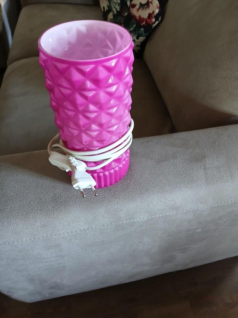 Schemerlamp rose., Ophalen, Zo goed als nieuw, Glas, Minder dan 50 cm