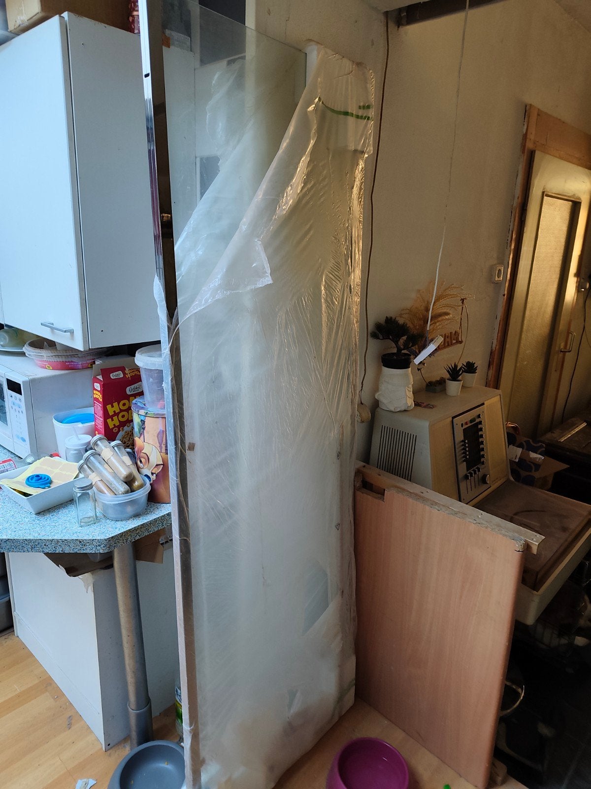 Douchewand 196x68 cm - Nieuw in verpakking, Ophalen, Nieuw, Chroom, Douche