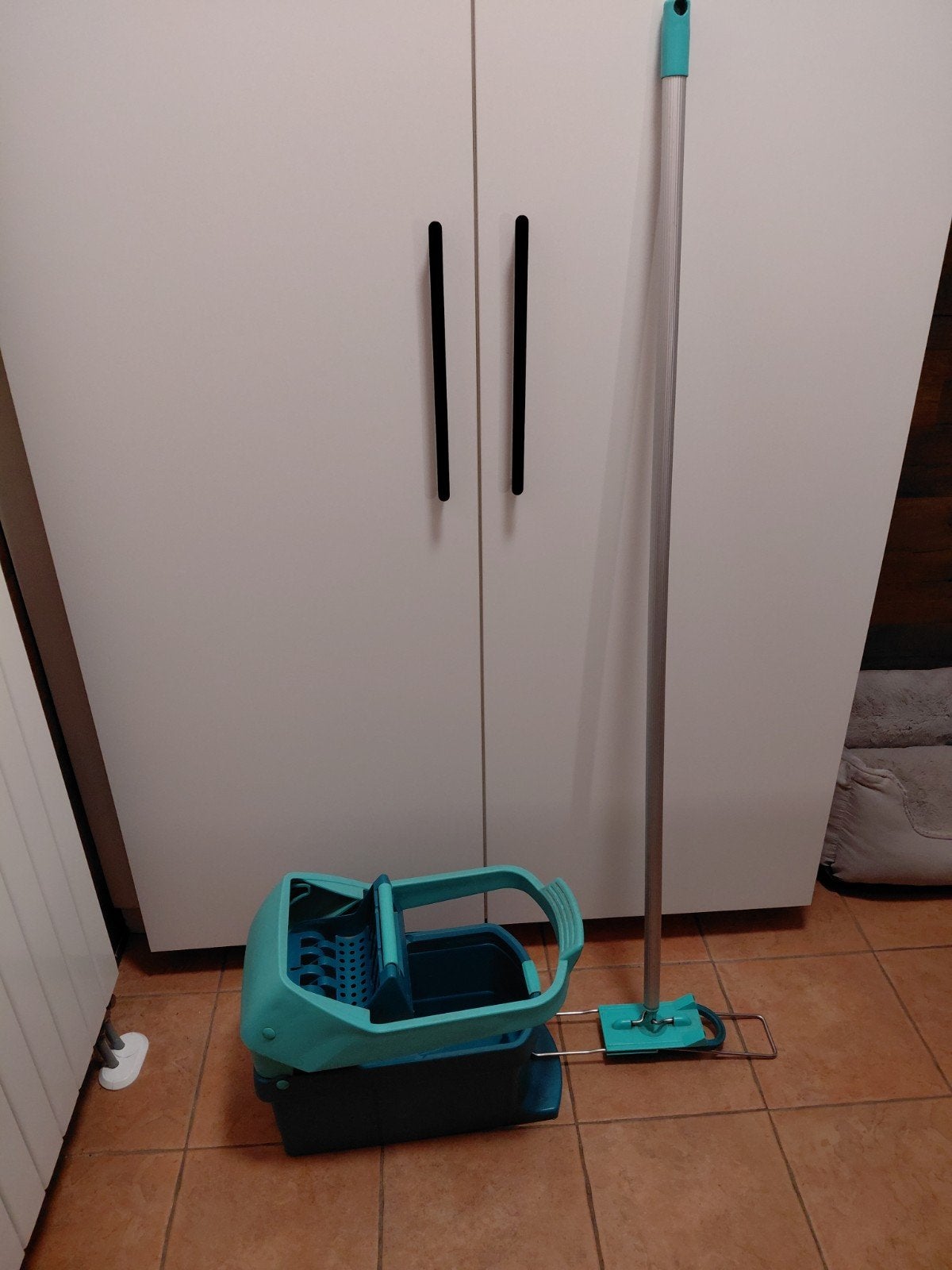 Leifheit dweilsysteem met emmer en mop, Ophalen, Dweilemmer, -bak, of -wagen