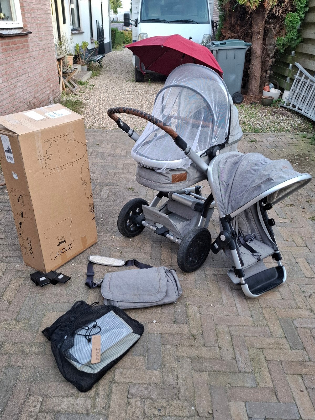 Joolz Day 2 kinderwagen met reiswieg en accessoires, Ophalen, Gebruikt, Combiwagen, Met reiswieg