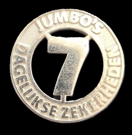 Jumbo's 7 dagelijkse zekerheden pin, Verzamelen, Speldjes, Pins en Buttons, Verzenden, Nieuw, Merk, Speldje of Pin
