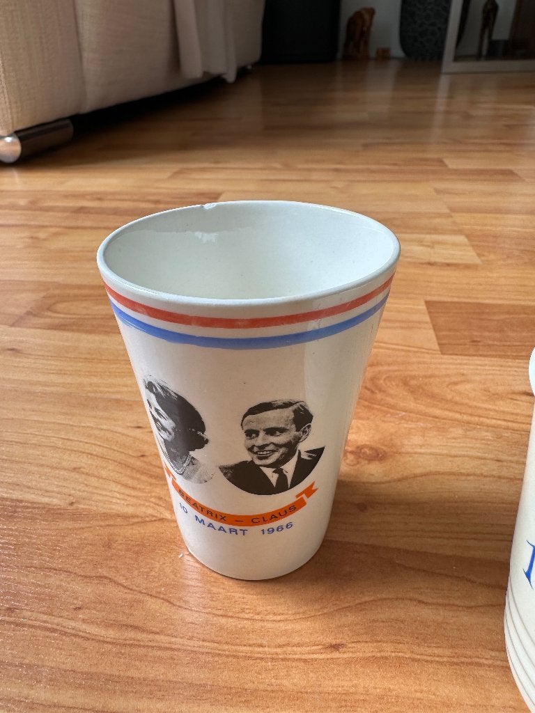 Beker Beatrix Claus 1966, Ophalen of Verzenden, Nieuw, Nederland, Servies