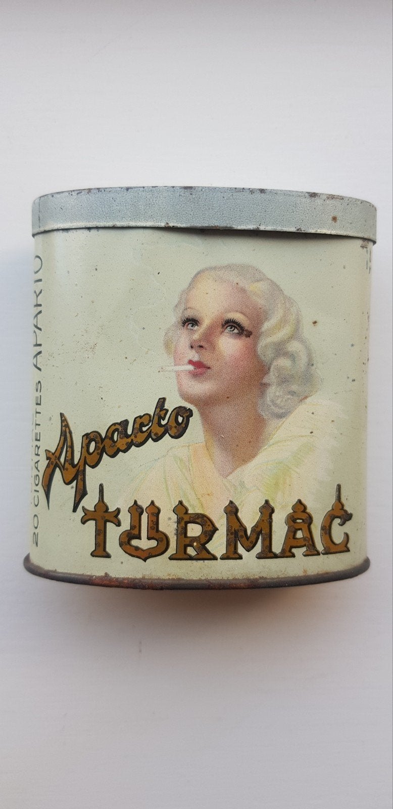 Turmac Aparto turkish Macedonië Cigarettes blik, Verzamelen, Blikken, Ophalen of Verzenden, Gebruikt, Overige