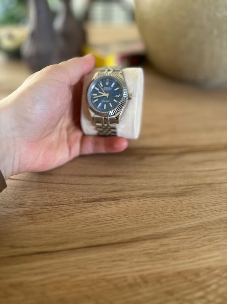 Rolex datejust 41mm | Blauw | Ongedragen, Ophalen of Verzenden, Nieuw, Staal, Rolex
