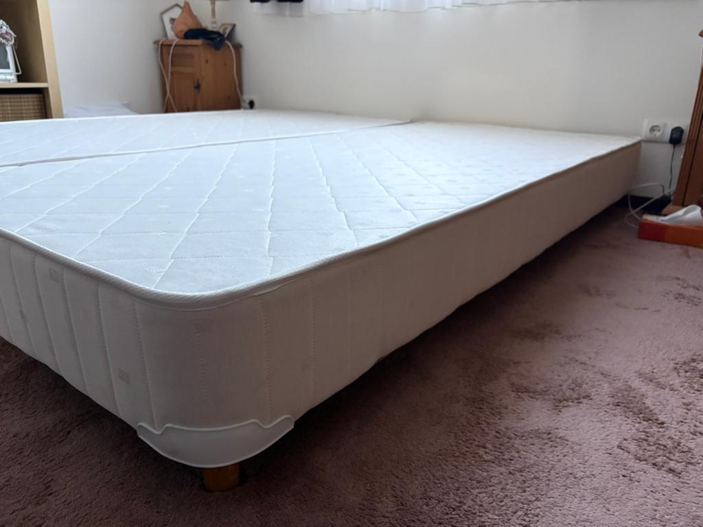 Boxspring onderstel 90x200cm 2x, Ophalen, Gebruikt, Eenpersoons, 90 cm