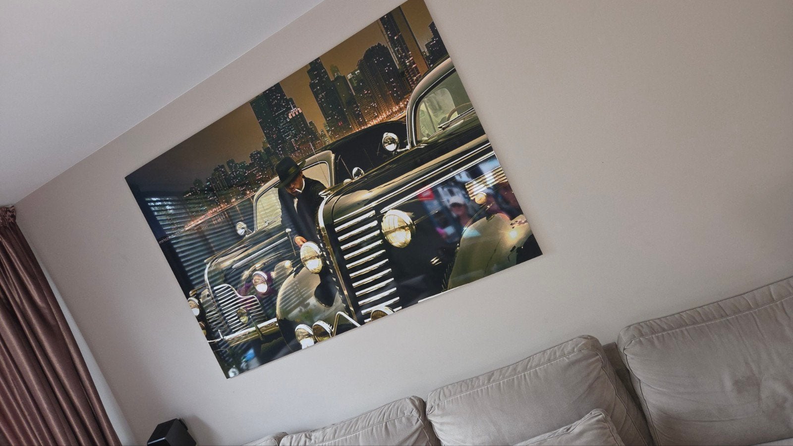 Mooie eyecatcher! Schilderij "maffia", Huis en Inrichting, Ophalen, Zo goed als nieuw, 125 cm of meer, Schilderij