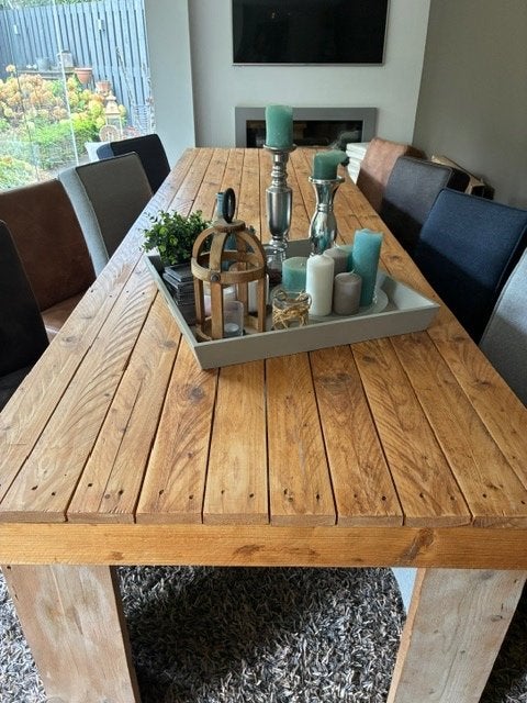 Eetkamertafel 3.30 meter, Huis en Inrichting, Gebruikt, 200 cm of meer, Vijf personen of meer, Rechthoekig