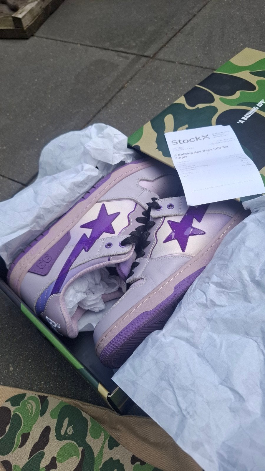 A Bathing Ape (BAPE) SK8 Sta "Purple" 47  [bieden mogelijk], Overige kleuren, Nieuw, Ophalen of Verzenden, Sneakers of Gympen