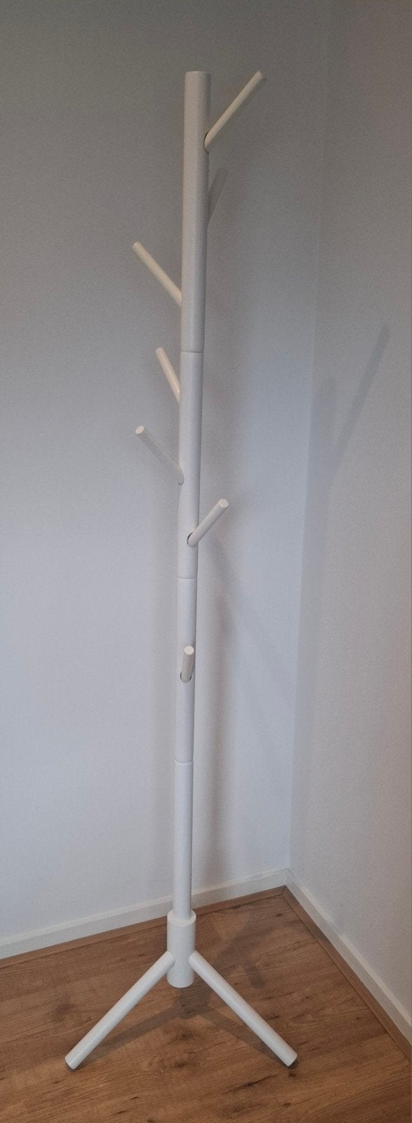 Witte staande kapstok, 177 cm hoog, demontabel, Gebruikt, Ophalen of Verzenden, Staande kapstok, 150 tot 200 cm