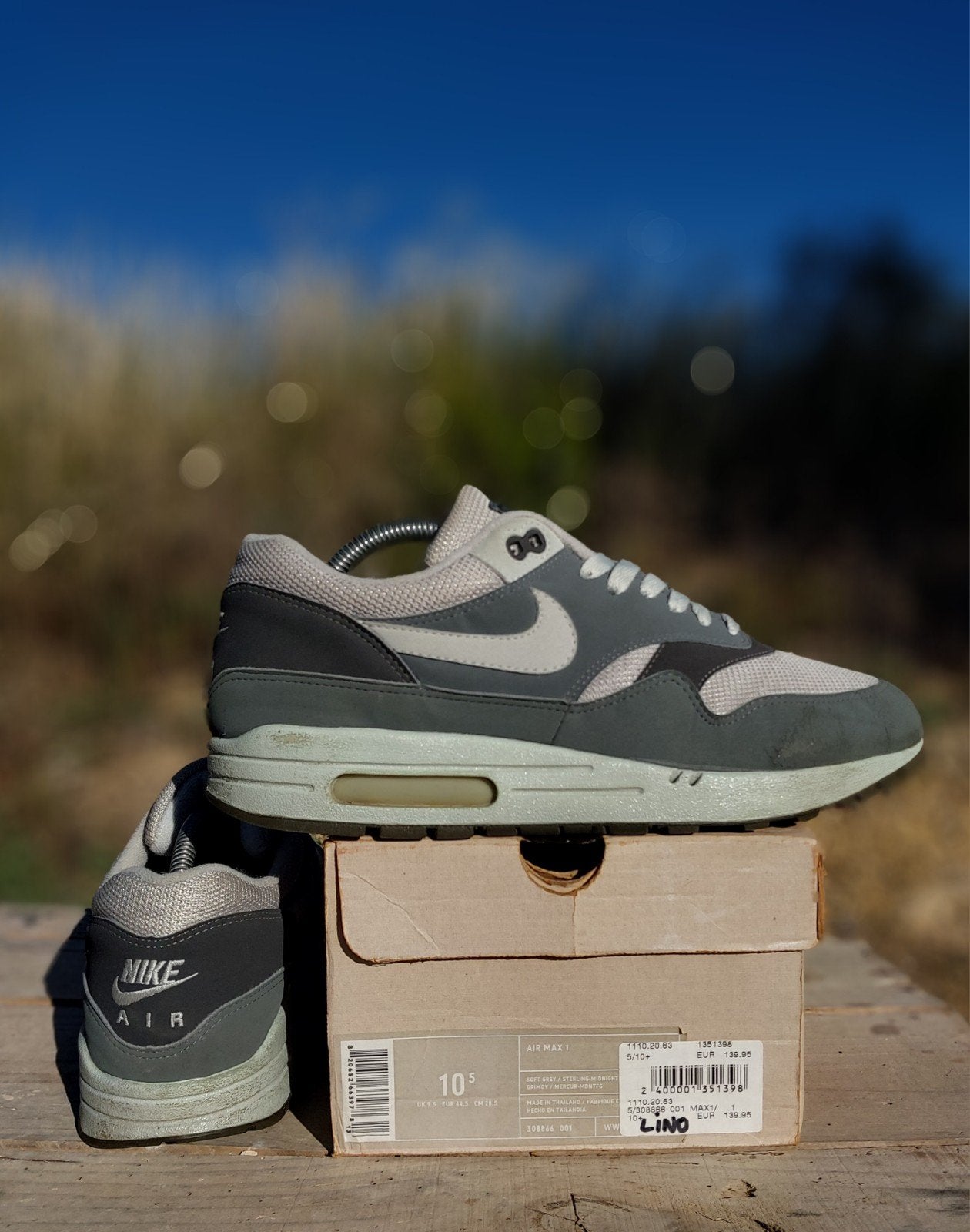 NIKE AIR MAX 1 BOOK OF ONES OG 2004 EU44,5 VTG grey id, Ophalen of Verzenden, Zo goed als nieuw, Overige kleuren, Nike