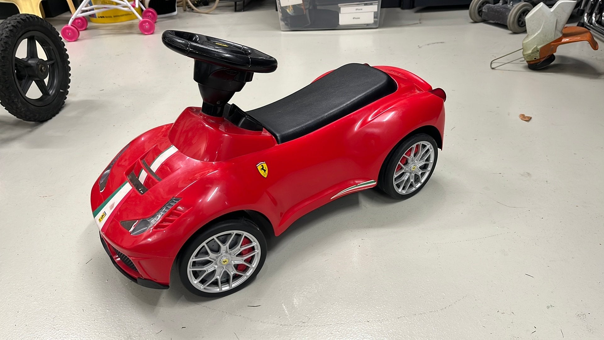 Loopauto Ferrari 488 GTE rood, Ophalen, Zo goed als nieuw, Loopvoertuig