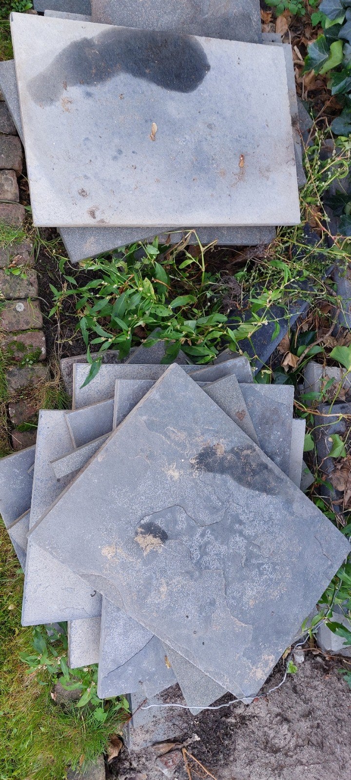 natuursteen tegels, Tuin en Terras, Ophalen, Gebruikt, Terrastegels, Natuursteen