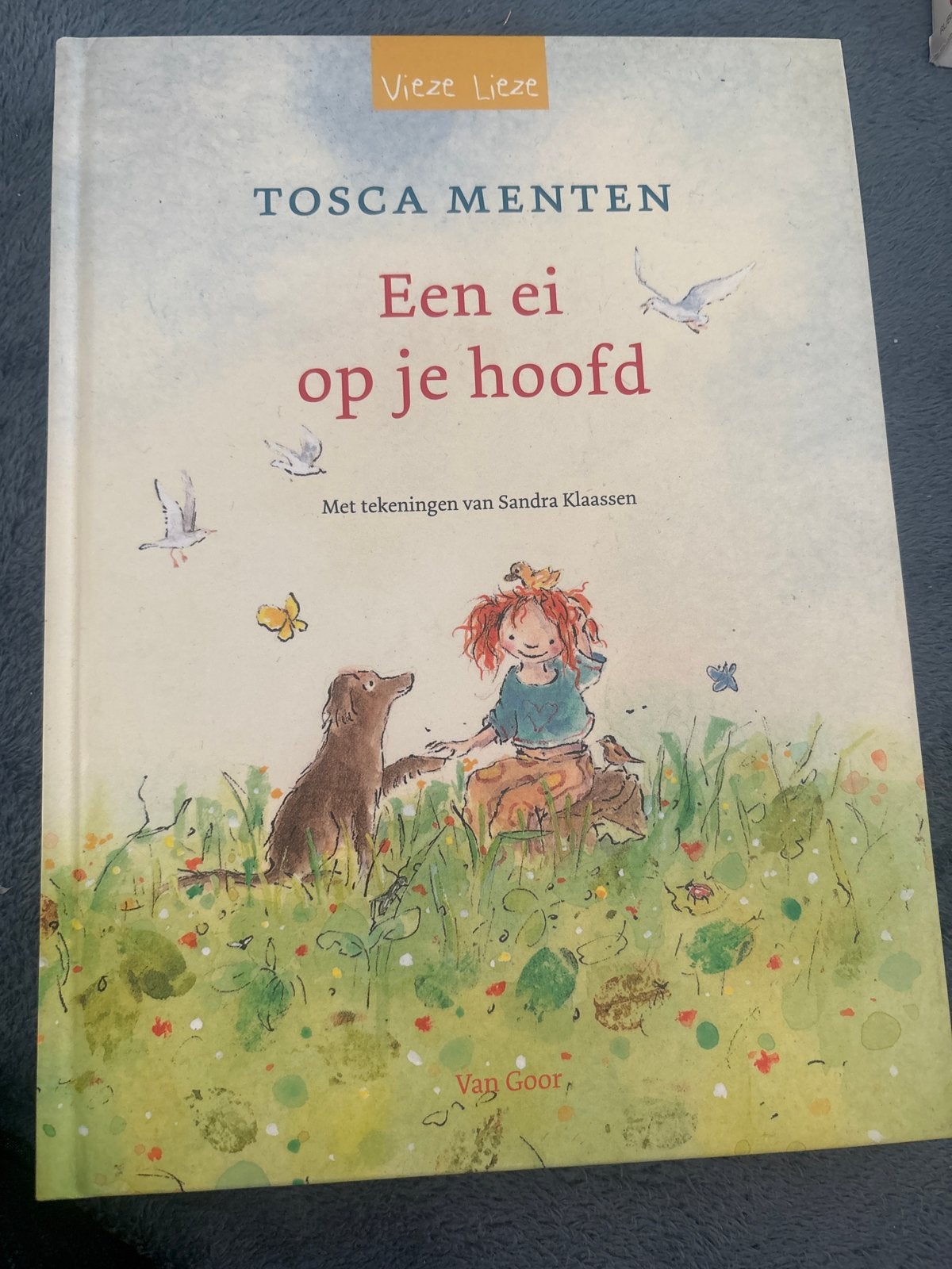Een ei op je hoofd - Tosca Menten (kinderboek), Ophalen of Verzenden, Zo goed als nieuw