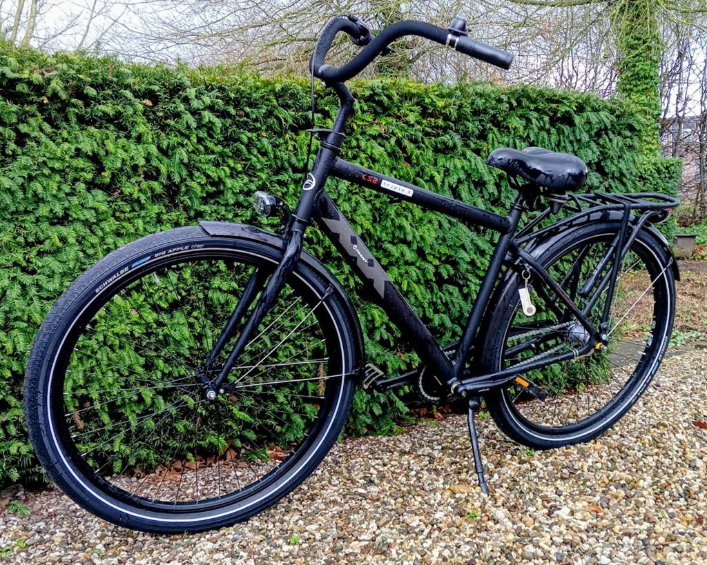 Stoere zwarte herenfiets, zo goed als nieuw, Fietsen en Brommers, 53 tot 57 cm, Ophalen, Zo goed als nieuw, Overige merken