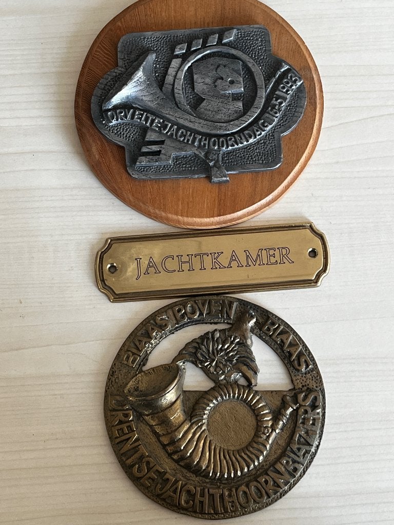 Jachthoornblazers  embleem, Ophalen of Verzenden, Overige soorten, Nederland, Embleem of Badge