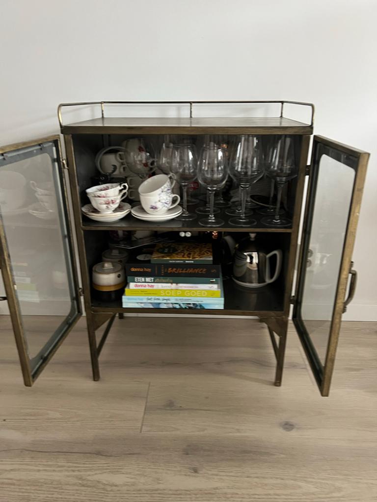 Dutchbone Thee/Koffie Kastje van IJzer, Huis en Inrichting, Ophalen, Gebruikt, 50 tot 100 cm, Metaal