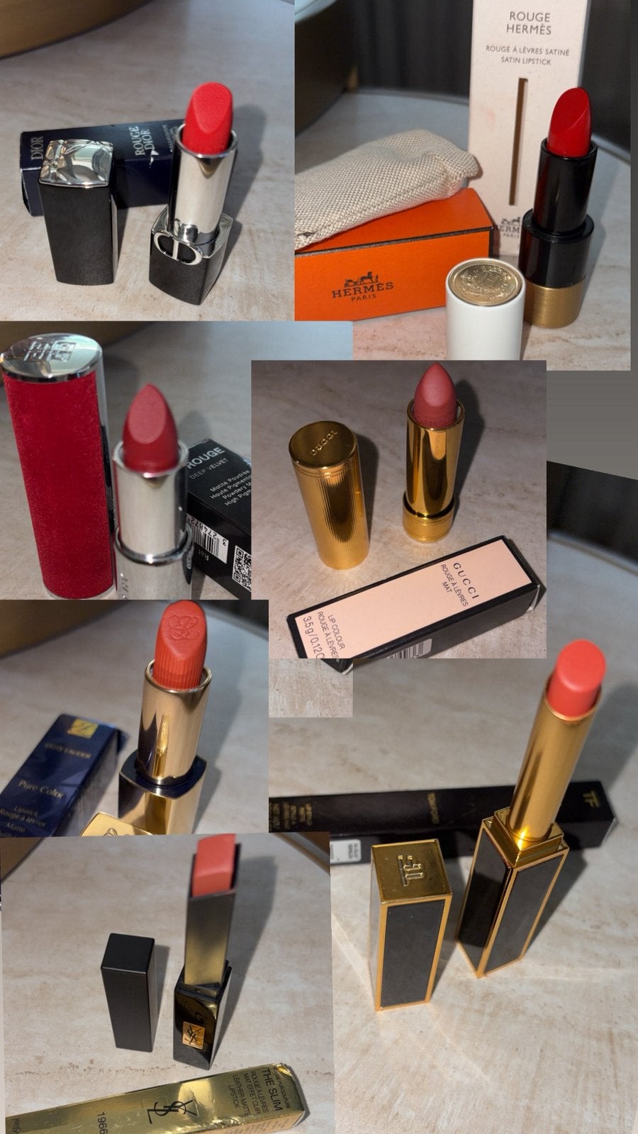 Orginele lipstick chanel dior gucci YSL etc, Ophalen of Verzenden, Zo goed als nieuw, Zwart, Lippen