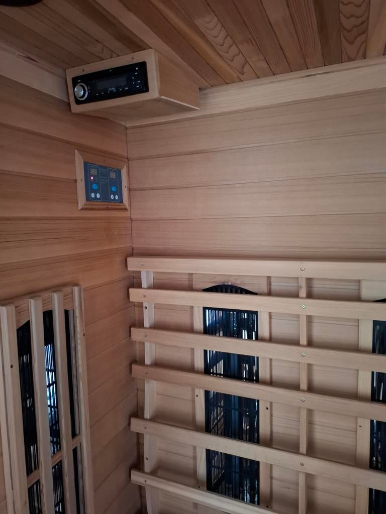 Infrarood sauna - Zo goed als nieuw  1.90 hoog,2.63 br en, Ophalen of Verzenden, Zo goed als nieuw, Infrarood, Complete sauna