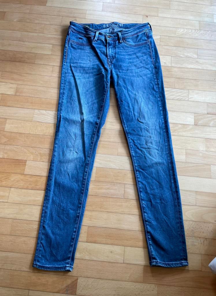 Denham jeans spijkerbroek stretch maat 27/28 super tight fit, Denham, Blauw, Ophalen of Verzenden, W27 (confectie 34) of kleiner