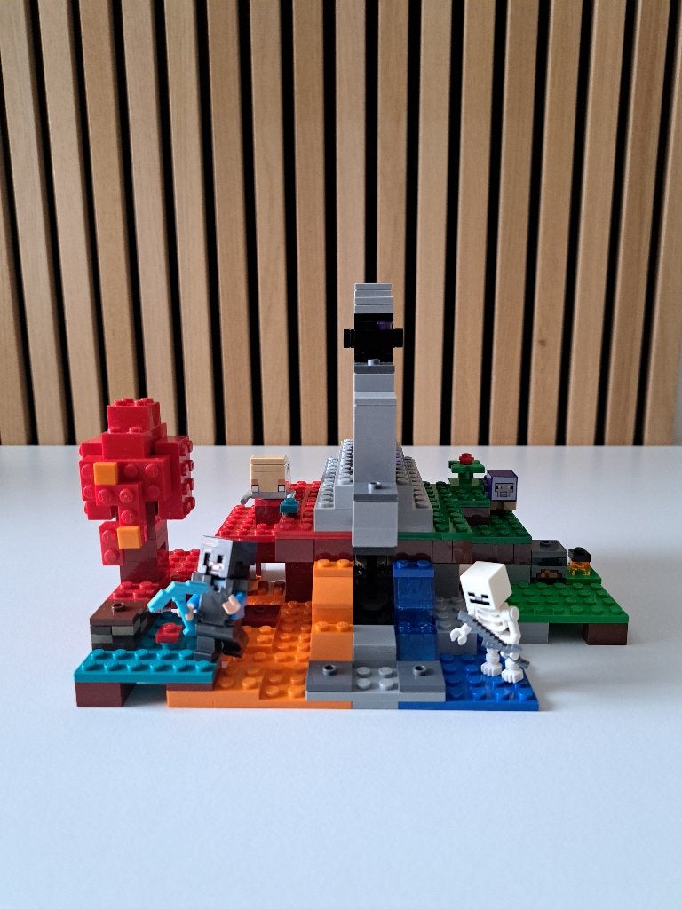 LEGO Minecraft Het Verwoeste Portaal 21172 – Compleet, Compleet, Minecraft, Lego, Ophalen of Verzenden