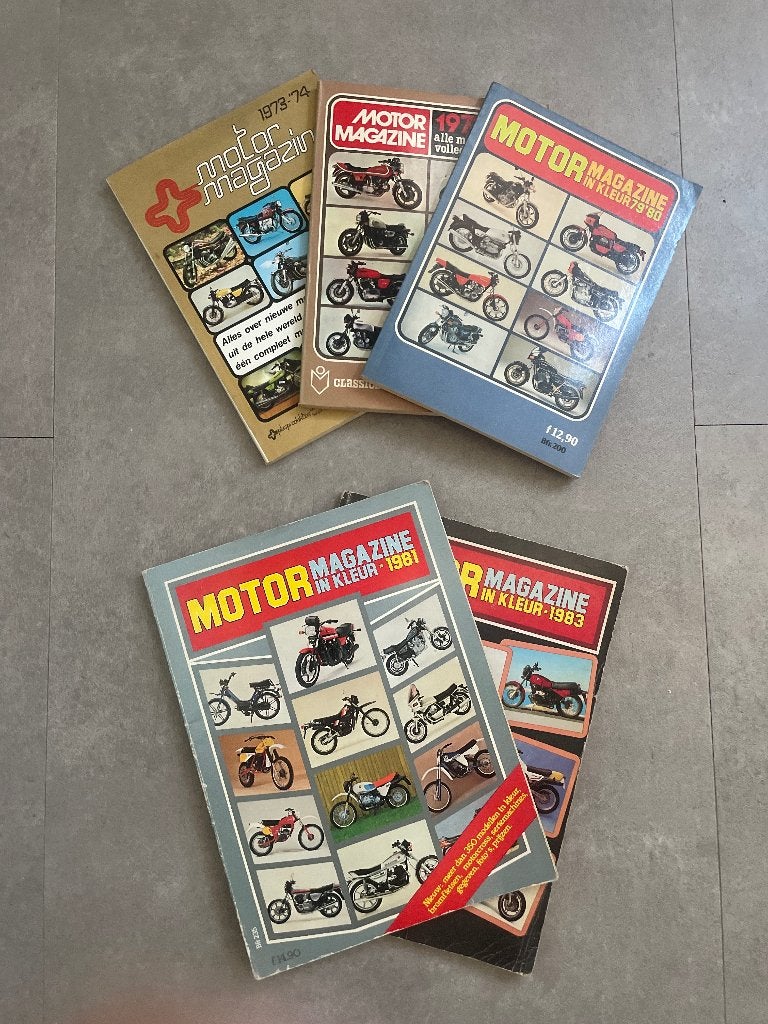 Motor jaarboeken 1973, ‘74 ,’78, ‘79, ‘80, ‘81, ‘83, Boeken, Motoren, Ophalen of Verzenden, Zo goed als nieuw, Algemeen