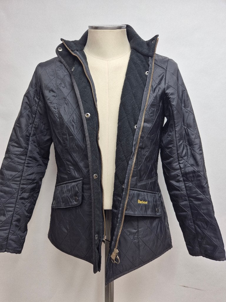 Barbour 'Cavalry polarquilt' dames jas 40 top!, Maat 38/40 (M), Barbour, Zwart, Ophalen of Verzenden