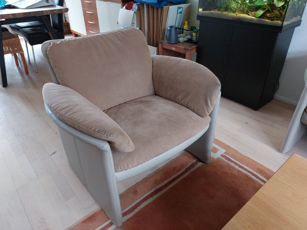 Leolux Evidence Catalpa fauteuil, Ophalen, 75 tot 100 cm, Zo goed als nieuw, Leer