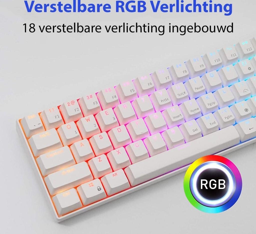 Royal Kludge RK61 - Gaming Keyboard Wit - Mechanisch, Theodoor Colenbranderhof 9, 3059LC Rotterdam, Nederland, Info@currentcomponents.nl