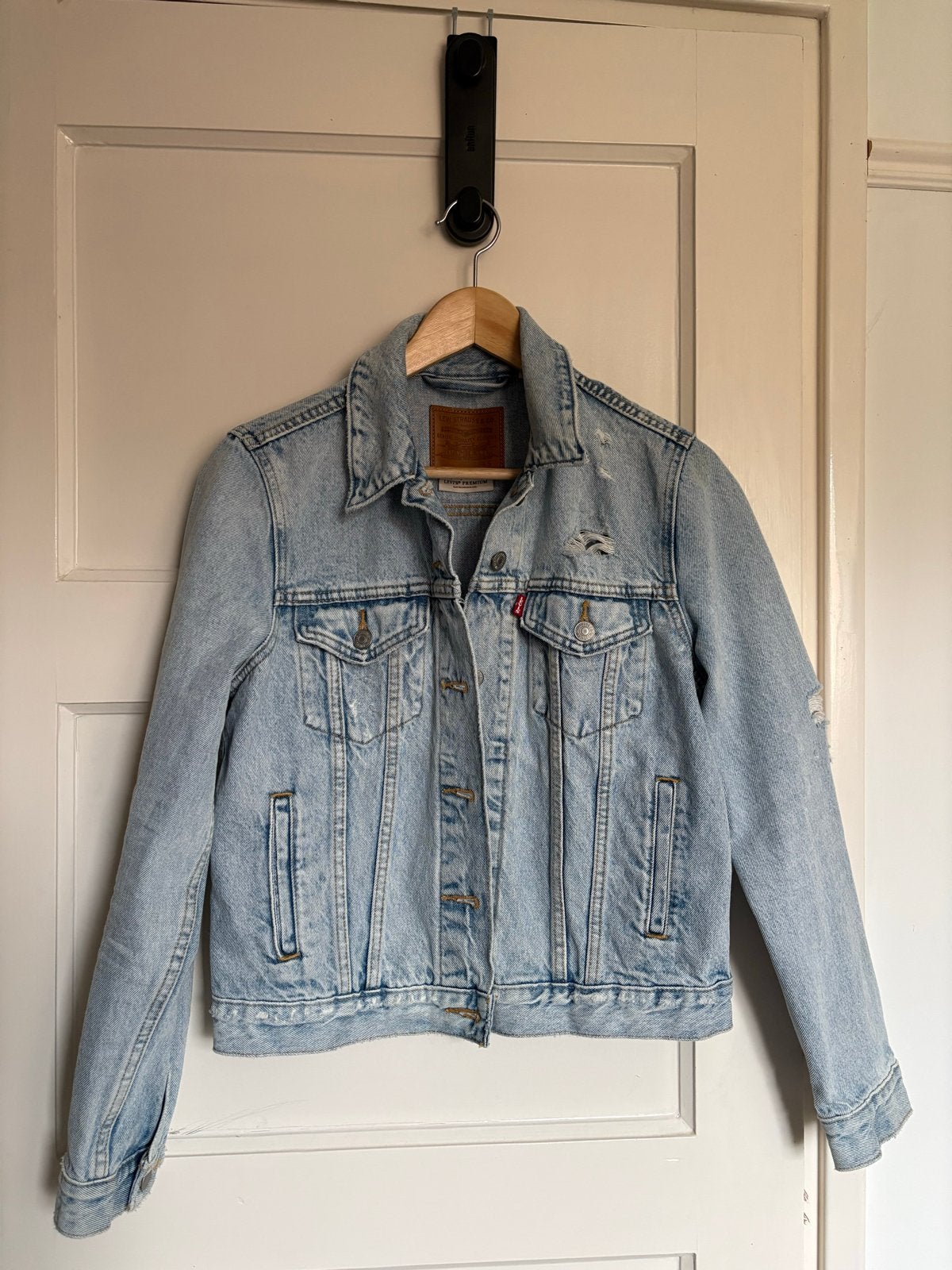 Levi's Premium spijkerjasje - Maat S, Verzenden, Zo goed als nieuw, Maat 36 (S), Blauw