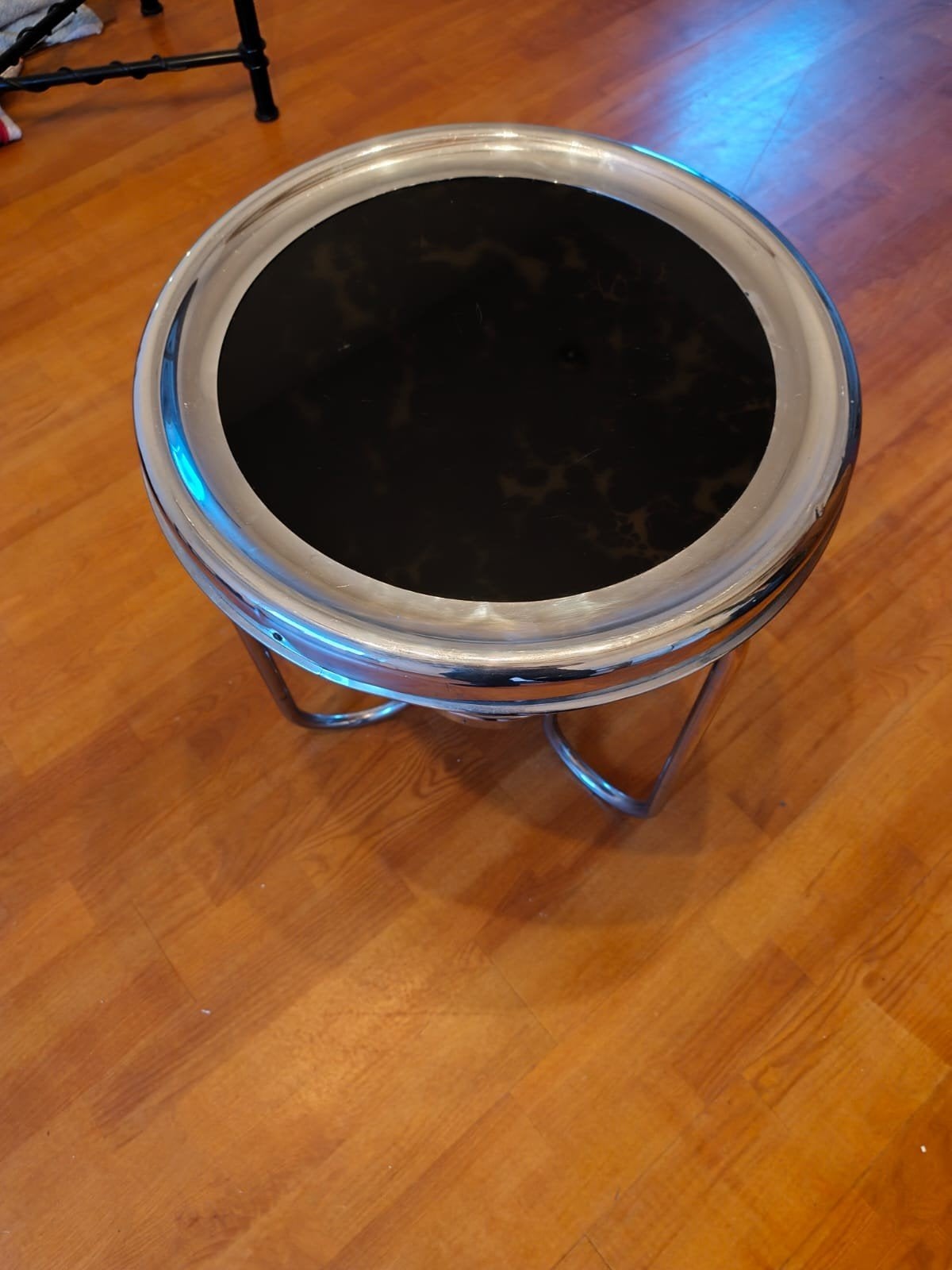 Jaren 30 bijzettafel Art Deco, Overige materialen, Minder dan 55 cm, Rond, Zo goed als nieuw