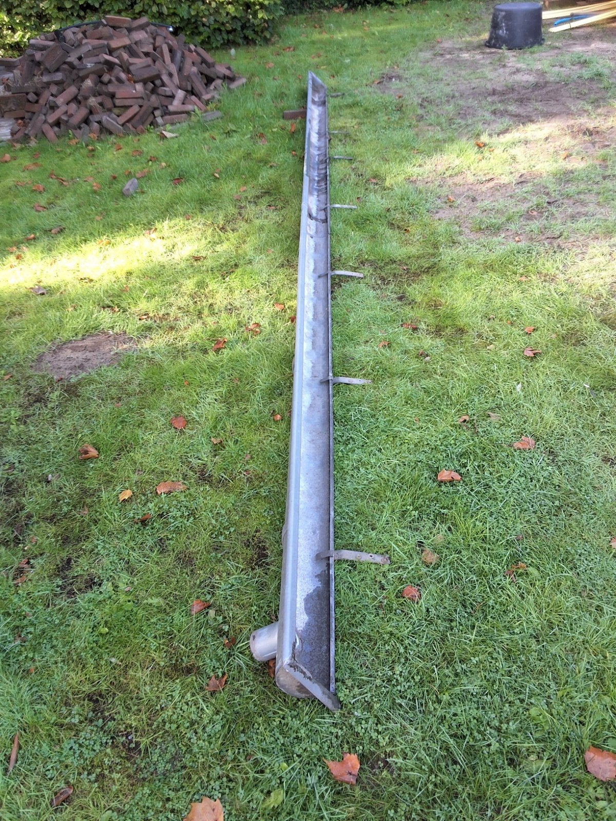Zinken mastgoot 5,5 meter, Ophalen, Gebruikt