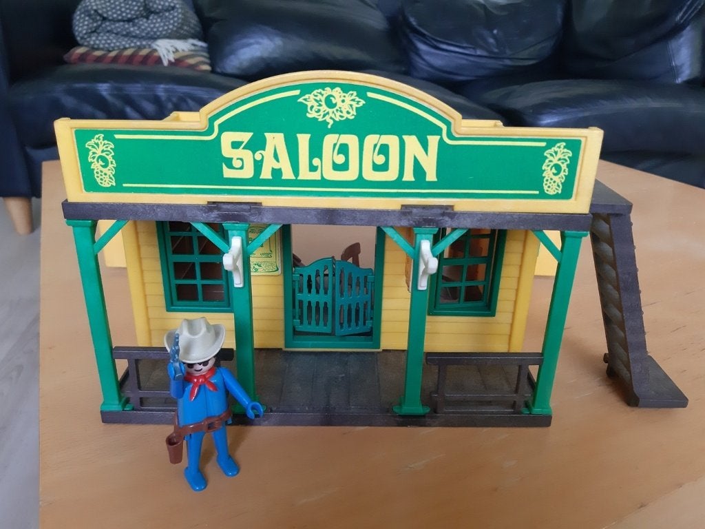Vintage Playmobil: Western saloon (Set 3425), Gebruikt, Gebouw, Complete set, Ophalen of Verzenden