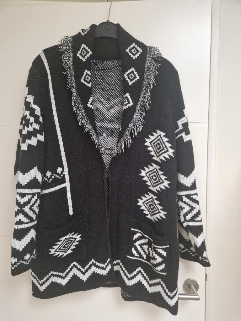 MS mode warm gebreid vest, maat XL, Zwart, Maat 46/48 (XL) of groter, Ophalen of Verzenden, Zo goed als nieuw