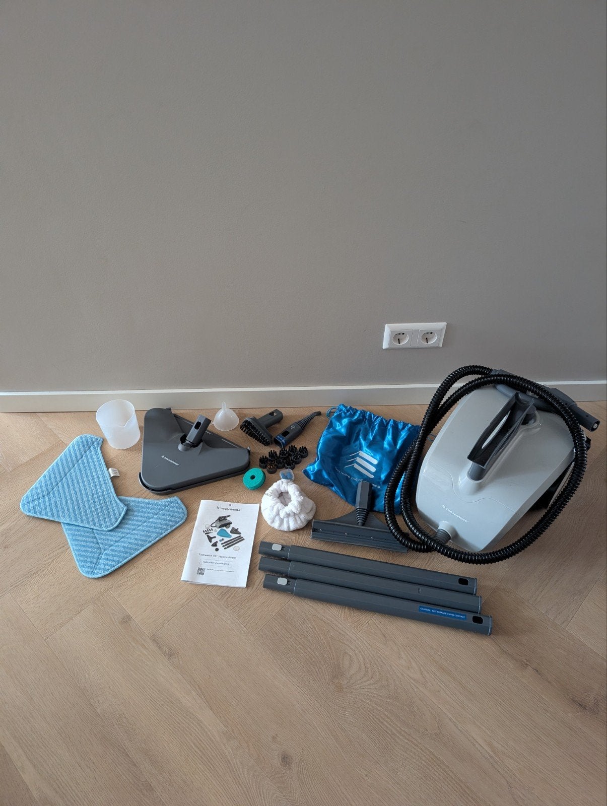 Techweise TS1 Stoomreiniger met diverse accessoires, Ophalen of Verzenden, Zo goed als nieuw, Overige typen