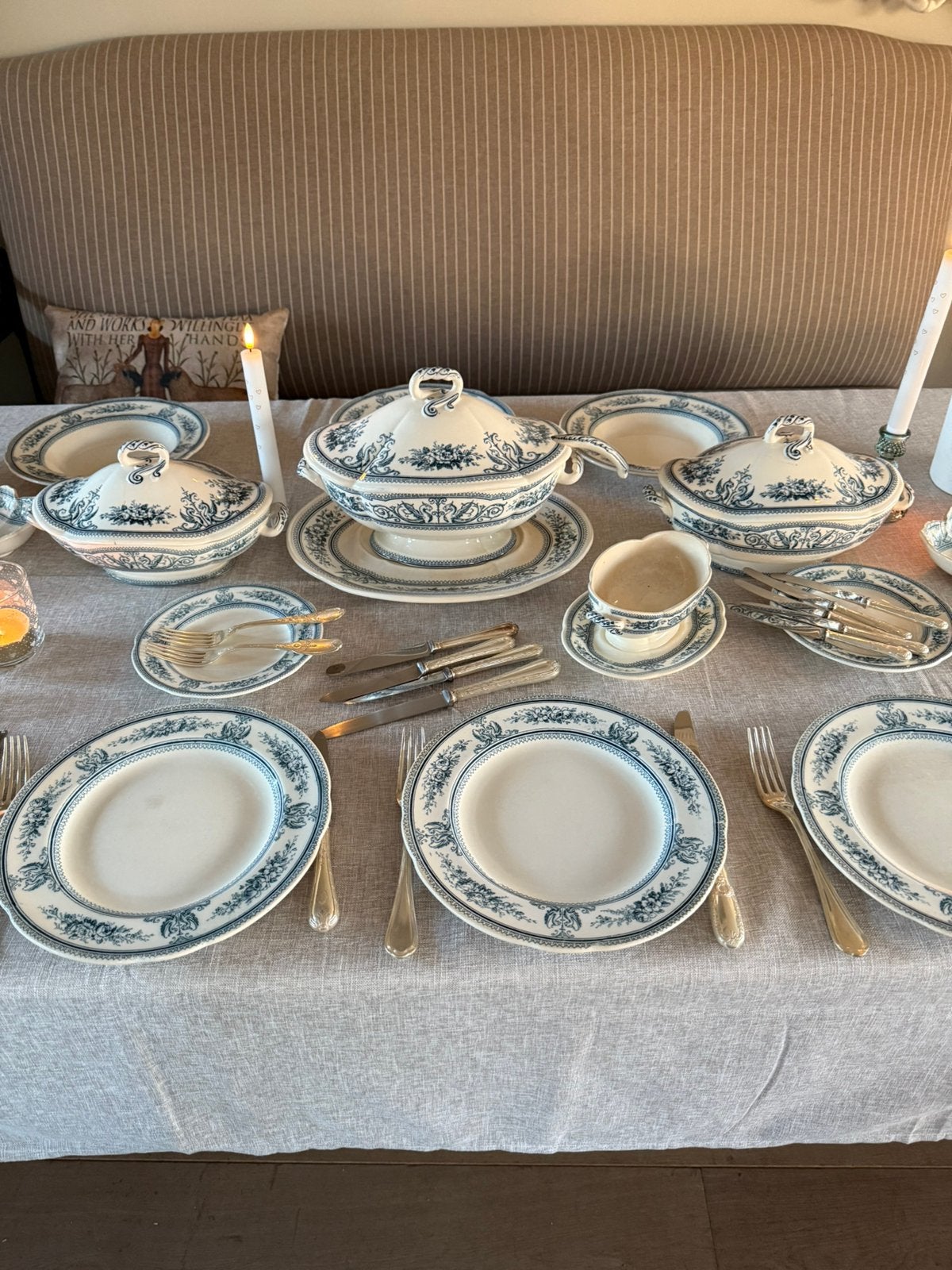Wedgwood Columbia 1848antiek compl servies RN198753 izgst, Ophalen