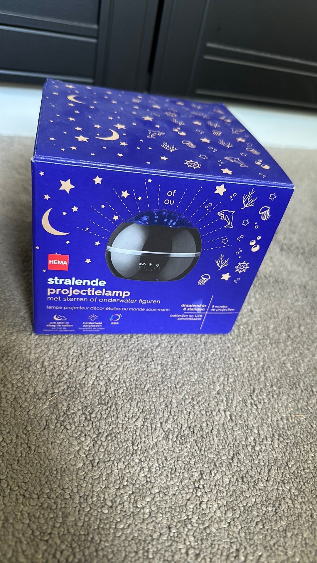 Projectielamp, Kinderen en Baby's, Kinderkamer | Inrichting en Decoratie, Zwart, Ophalen of Verzenden, Zo goed als nieuw, Lamp