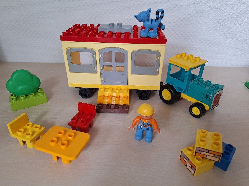 * Duplo Bob de Bouwer: 3296 Hector / Travis met Caravan *, Kinderen en Baby's, Gebruikt, Overige thema's, Ophalen of Verzenden