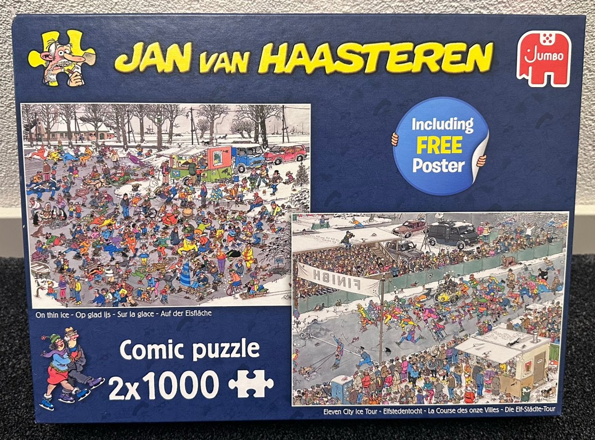 Jan van Haasteren 2x1000 OP GLAD IJS & ELFSTEDENTOCHT