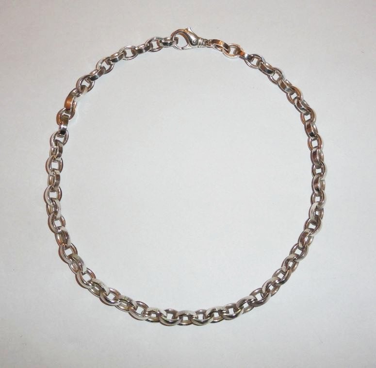 Ketting 925 zilver schakels, Ophalen of Verzenden, Zo goed als nieuw, Zilver, Zilver